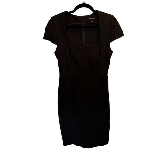 Banana Republic black square neck shift sheath dress size 8 - Picture 1 of 4